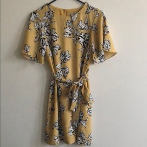 Yellow floral dress